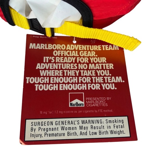 VINTAGE 90s NOS Deadstock Marlboro Adventure Team 5 Panel Strapback Hat Cap - Picture 7 of 10